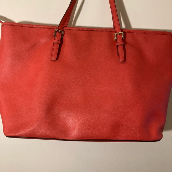 MICHAEL KORS BEAUTIFUL LARGE CANVAS TOTE SHOULDERBAG MK  burnt orange  COLOR - Picture 5 of 14